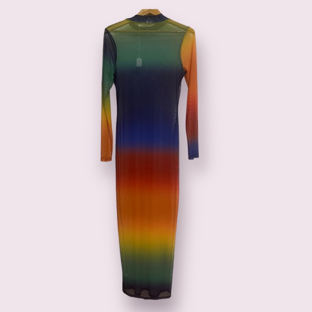 Sheer Rainbow Cover up Dress 👗 🌈